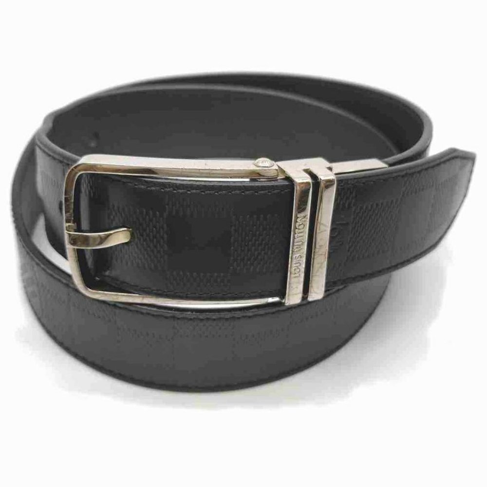 Louis Vuitton Black Damier Infini Leath Belt Ceint